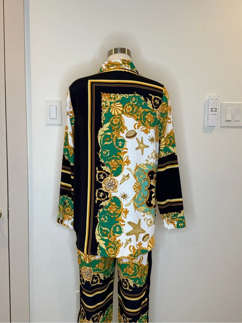 Women's Green & Black Printed Jumpsuit Set - Designer-Inspired